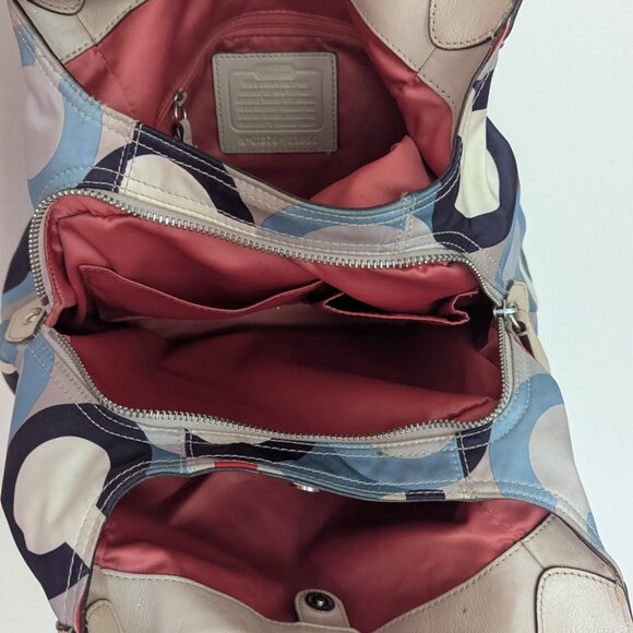 Coach Madison Scarf Print Multicolor Maggie Shoulder Bag Hobo - Picture 7 of 11